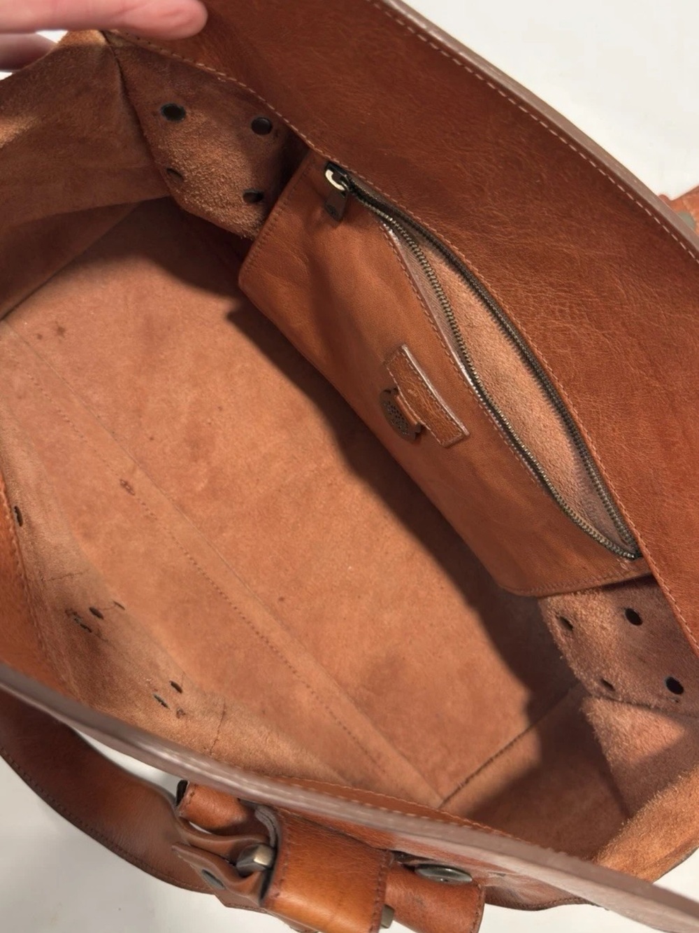 Mulberry Cognac Leather Buckled Satchel - Picture 8 of 15
